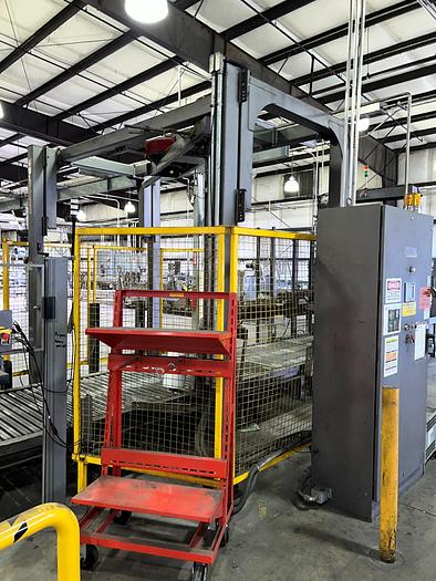 Used Palletizer, A-B-C, Model NODE 7, Automatic, Wulftec Stretch Wrapper, #