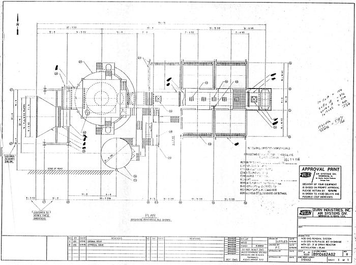 Used Dust Collector, Baghouse, Zurn, Mdl A-ZJ-270-14.75, 6,256 Sq-Ft, #5991356