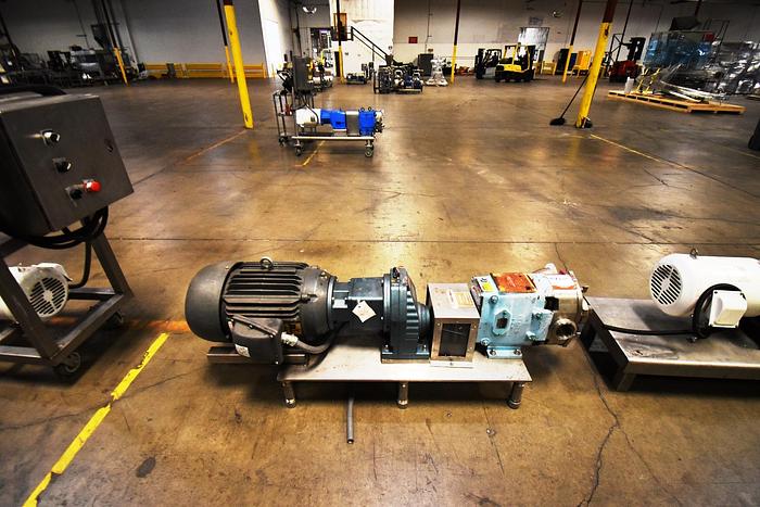 Used Pump, Positive, Waukesha, 130, 10 HP, 3" In/Out, #5991038