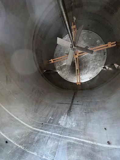 Used Tank, 6,000 Gallon, 316 Stainless Steel, Agitated, Dish Bottom, Legs, #5991015