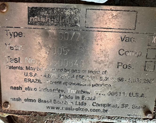 Unused Pump, Vacuum, 25 HP, Liquid Ring, Nash, Model XL60/5 #S745408