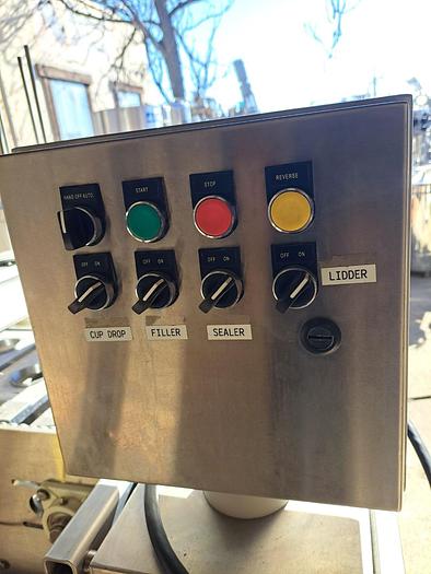 Used Filler, Cup, 2-Lane, Stainless Steel, 12 Ounces & 16 Ounces