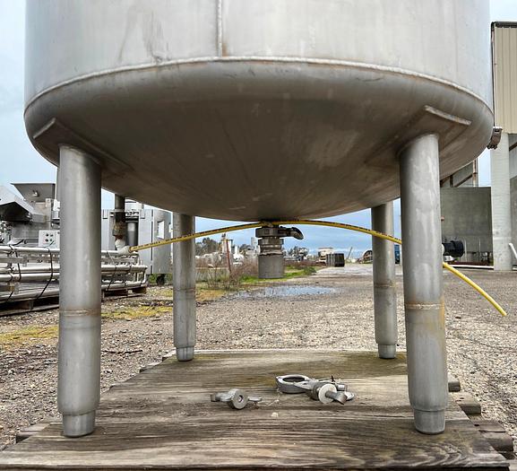 Used Tank, 250 Gallon, Stainless Steel, Dish Top and Dish Bottom #S744973