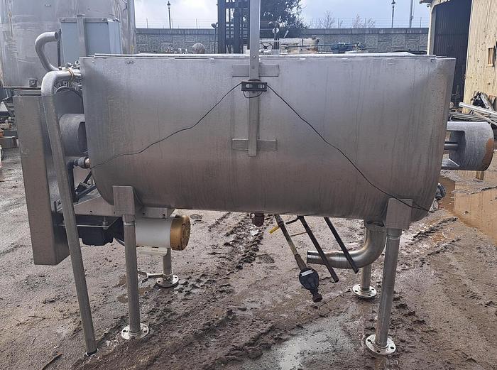 Used Kettle, 200 Gallon, S/St, Jkt, Horizontal Trough, Agitated #C745042