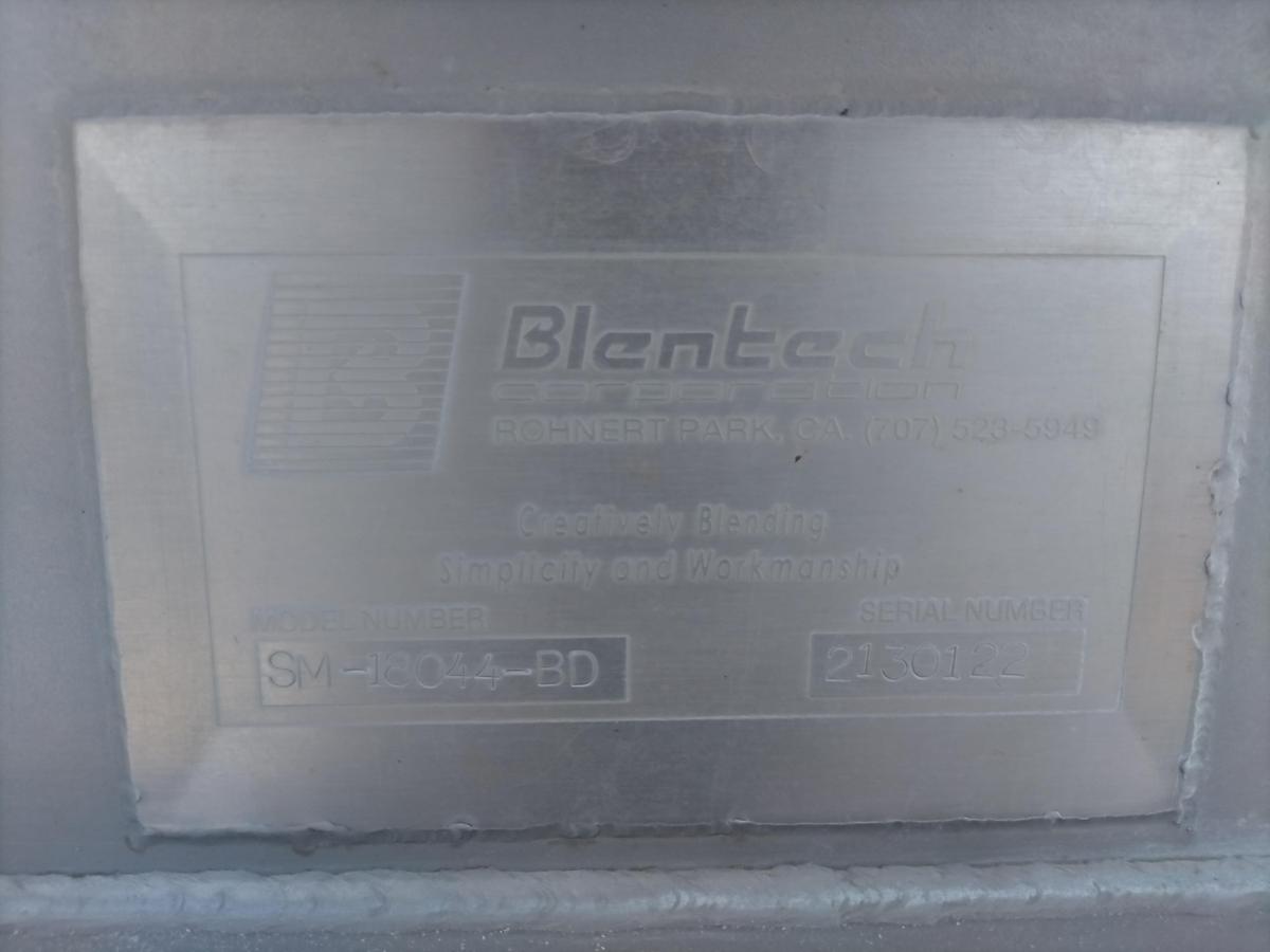 Used Mixer, Ribbon, 18 CF, Blentech, Jacketed, Stainless Steel, #5991892