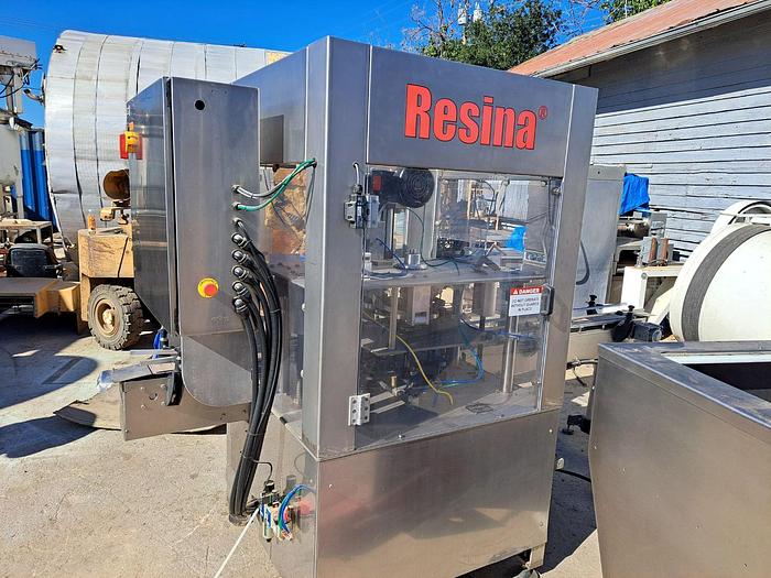 Used Capper, Resina, Model NRS-51, Single Chuck, Stainless Steel
