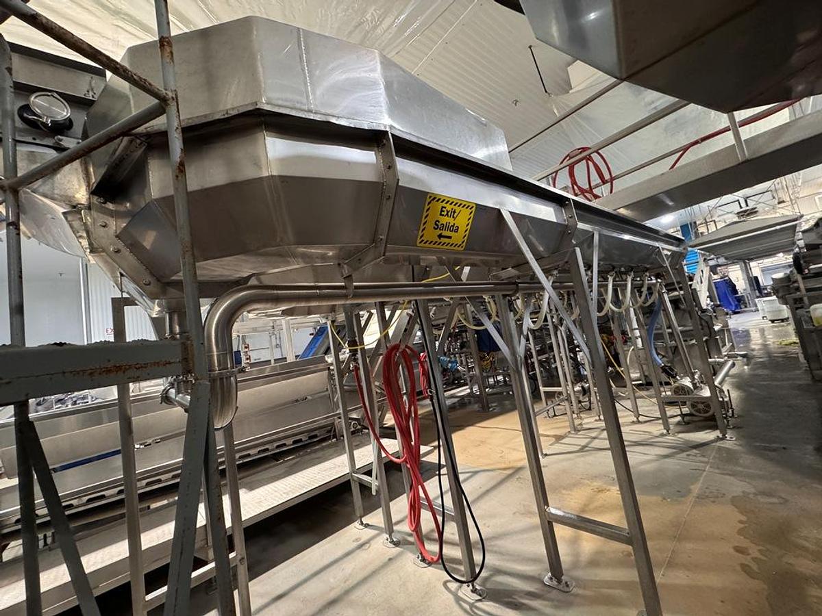 Used Washer, Flume, 16" x 100 linear feet, Stainless Steel, Dunk Reels, Pumps, #5991858