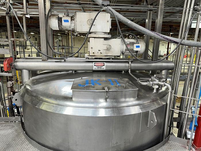 Used Tank, 6,000 Gallon, 316 Stainless, Jacket, Dbl Agitation, #5991013