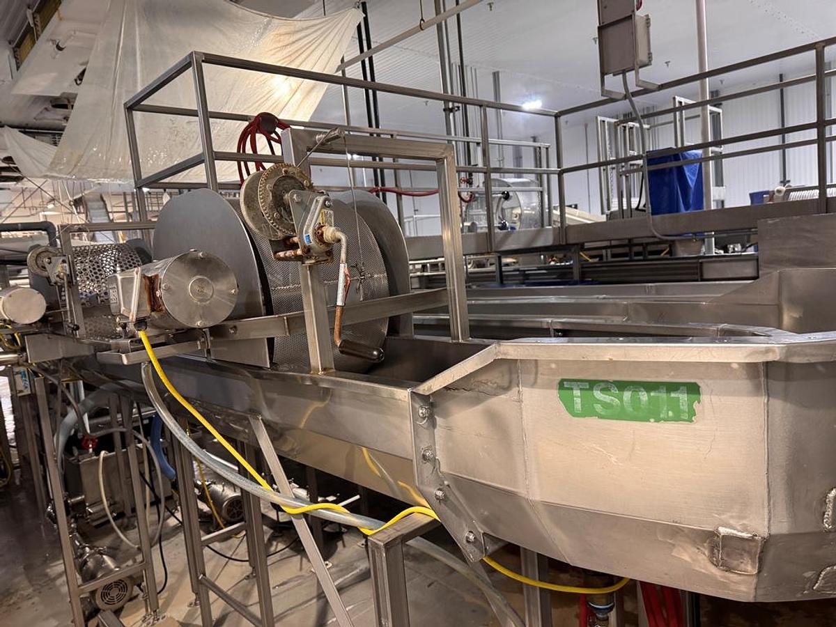 Used Washer, Flume, 16" x 100 linear feet, Stainless Steel, Dunk Reels, Pumps, #5991858