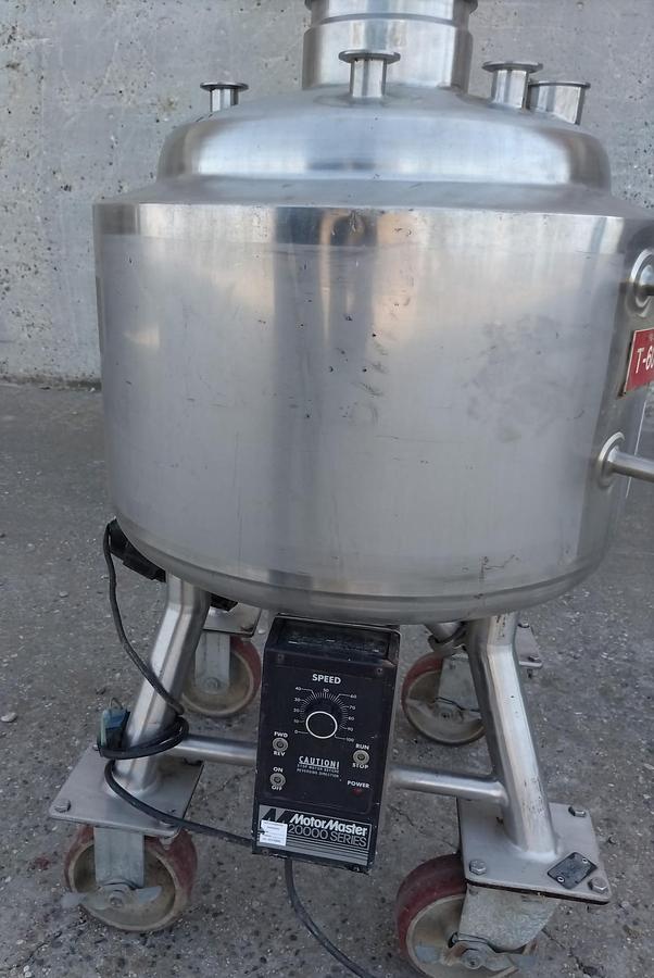 Used Tank, 13 Gallon, 316L Stainless Steel, Agitated, Full Vacuum, Insulated, #5991472