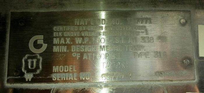 Used Kettle, 750 Gallon, S/St, Jkt, Dbl Agit, Groen, Scraper