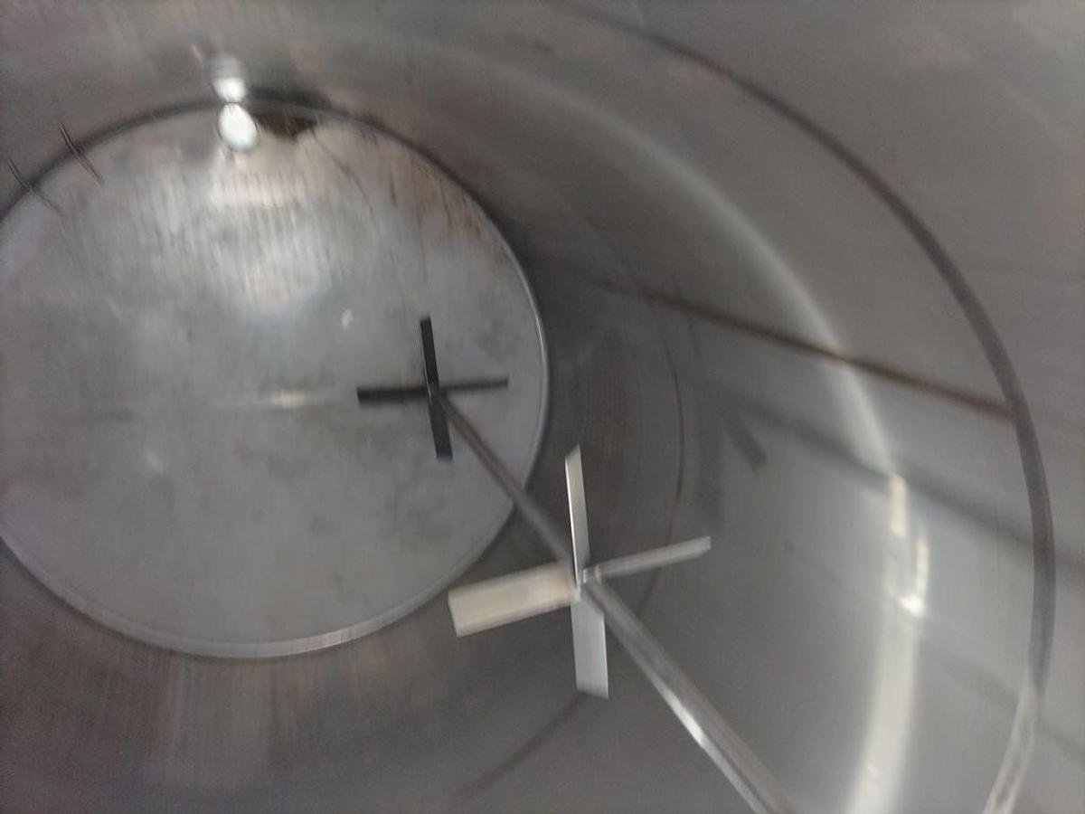 Used Tank, 6,000 Gallon, Stainless Steel, Vertical, Jacketed, Agitated, Storage Tank, #5991876