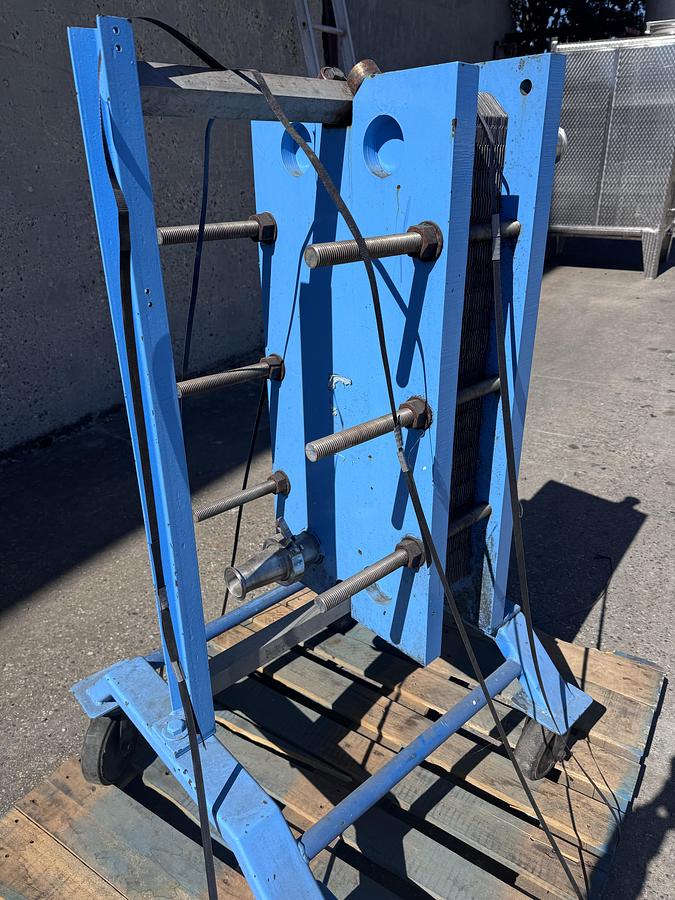 Used Heat Exchanger, Plate, 120 SF, Alfa Laval, Stainless Steel, Portable, 12" x 32" , #5991810