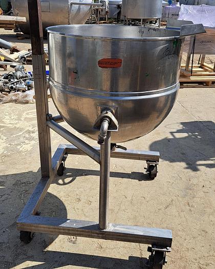Used Kettle, 60 Gallon, S/st, Jkt, Groen, Mdl DL-60, Tilt