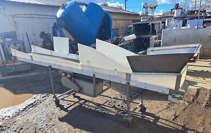 Used Conveyor, 21" X 13'4" Long, Stainless Steel, Dewatering, Cooling #S745392