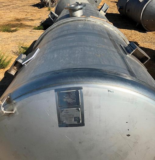 Used Tank, 2,000 Gallon, 15 PSI, Full Vacuum, Stainless Steel, G2 #S745289
