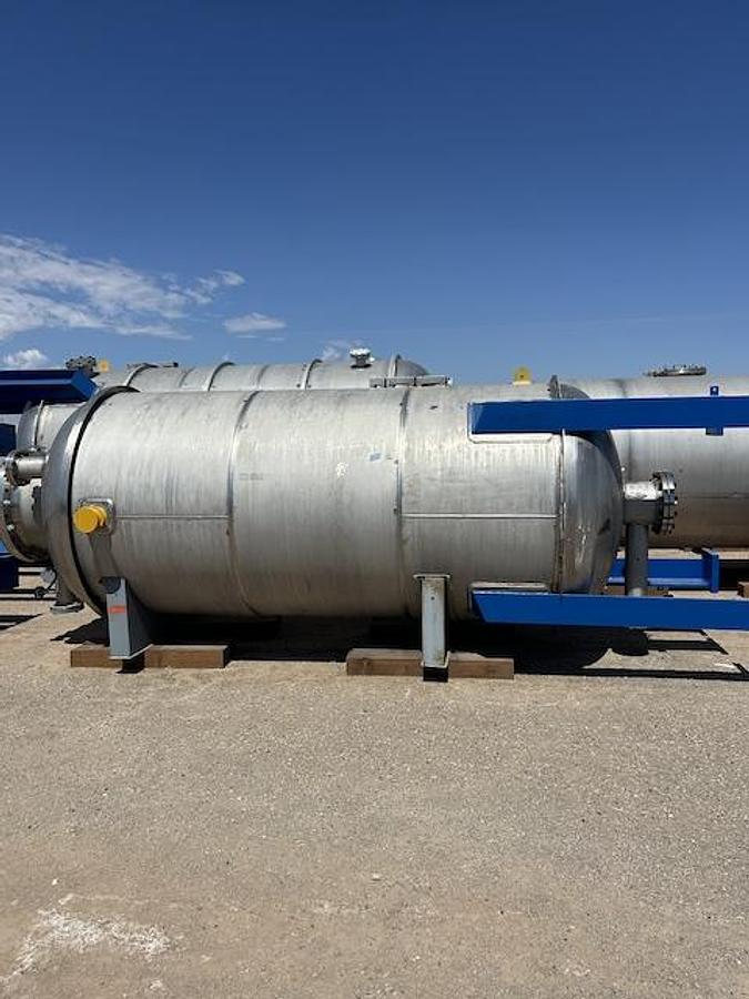 Used Reactor, 2,775 Gallon, 304 Stainless Steel, Equipromex, Water Wash, Vertical, 145 PSI, Agitated, Unused, #5991584