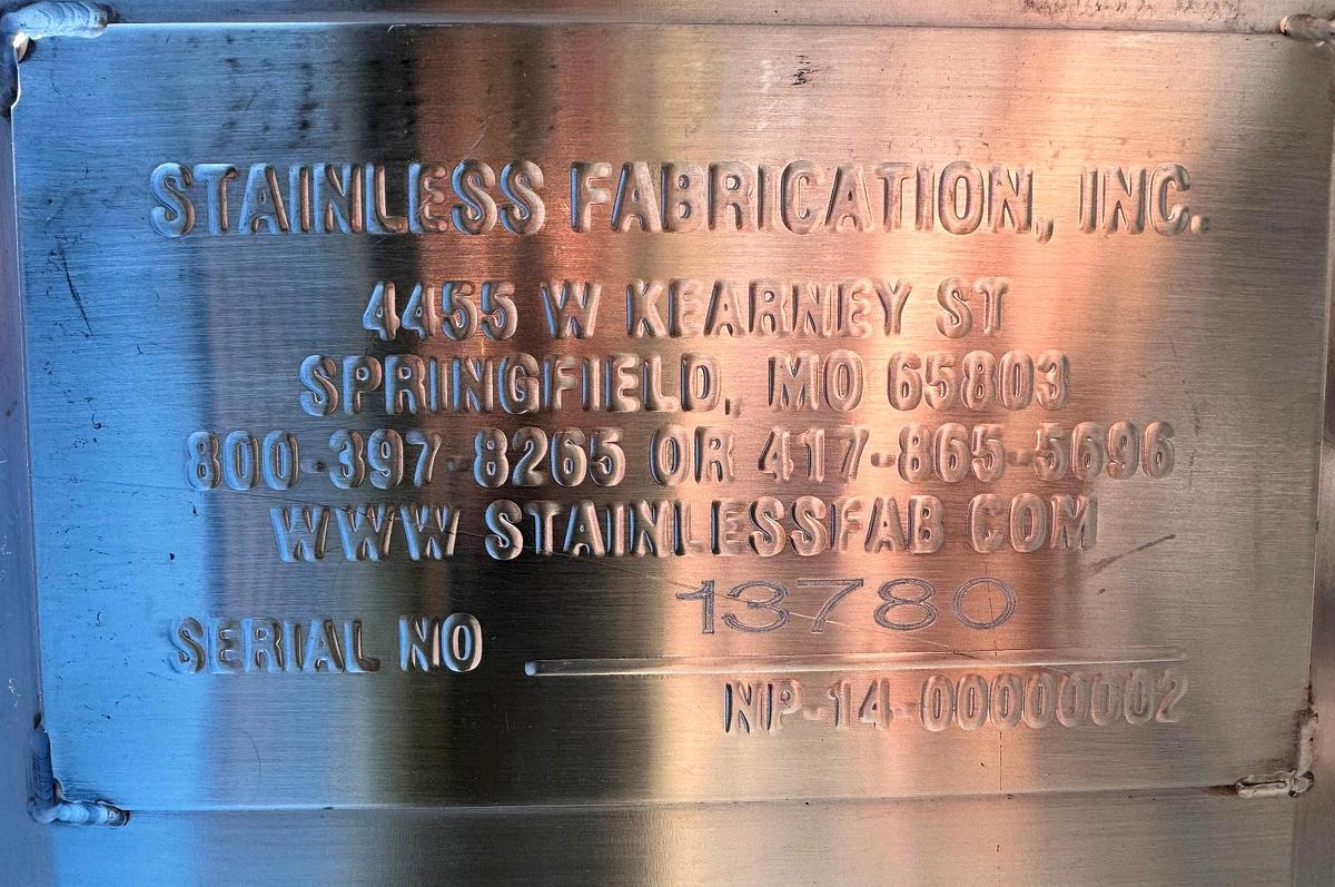 Used Tank, 2,642 Gallon (10,000 Liter), Stainless Steel, Full Vac, 45 PSI, Insulated #5991438