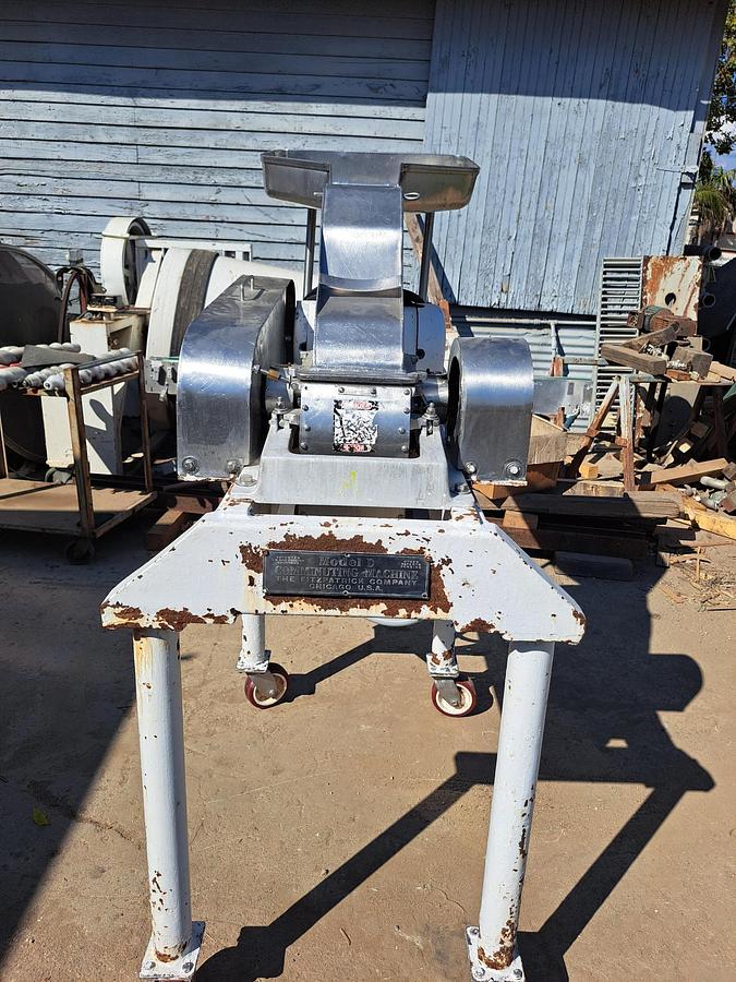 Used Mill, Fitzpatrick Fitzmill, Model D, Hammermill, 5 HP, Stainless Steel, #5991559