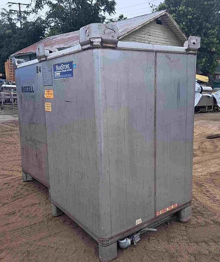 Used Bin, Tote, Metalcraft TransStore, 550 Gallon, 304 Stainless Steel, IBC Tote #S745158