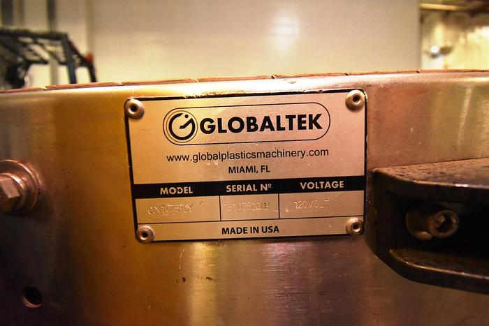 Used Conveyor, Belt, 7.5" Wide X 10' Long, Stainless Steel, Variable Speed, Globaltek #5991098