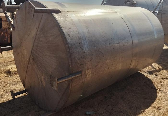 Used Tank, 2,100 Gallon, Stainless Steel, 6' X 10' #S745306