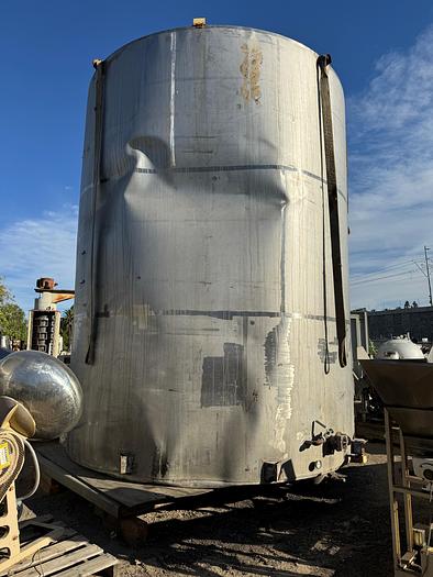 Used Tank, 12,000 Gallon, Stainless Steel, Storage Tank - #S744881