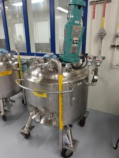 Used Reactor, 50 Gallon (200 Liters), 316L S/St, Jacketed, 45 PSI Internal, Agitated #S745437