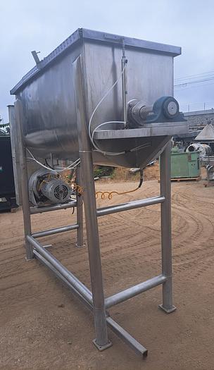 Used Mixer, Ribbon, 35 Cubic Feet, Stainless Steel, 15 HP, Double #5554503