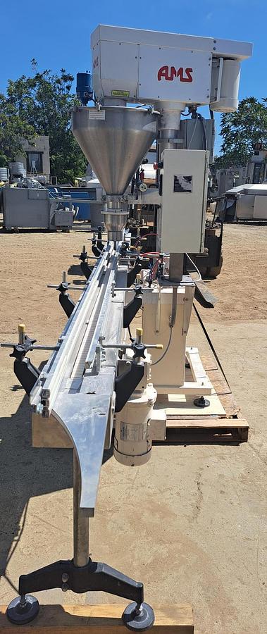Used Filler, Auger, Inline, Single Head, AMS A-400, Stainless Steel, Automatic, #5991556