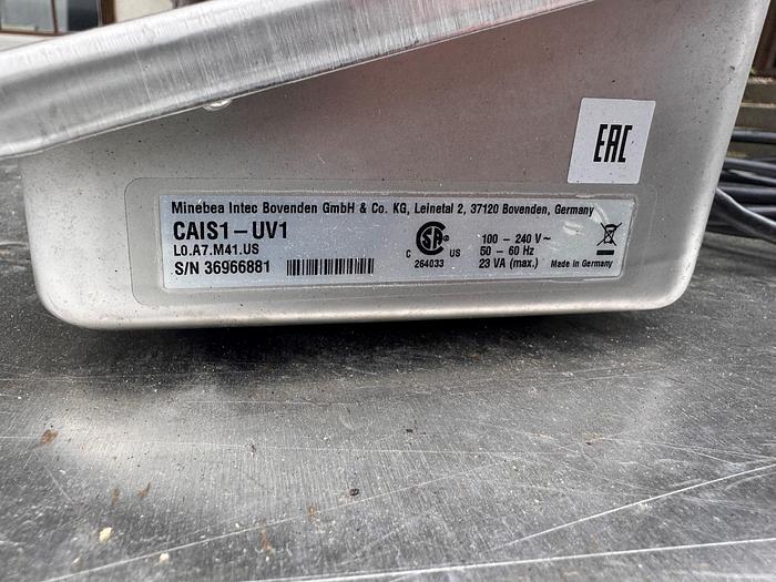 Used Scale, Platform, Minebea Intec, CAIS1-UV1, Stainless Steel, 31-1/2" x 23-1/2", 300 kg (660 lbs) Capacity, #5991281
