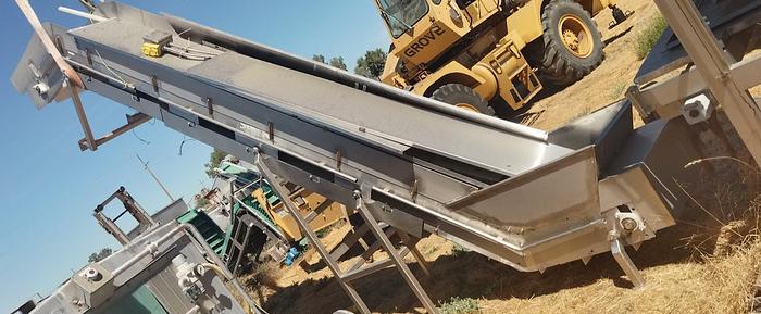 Used Conveyor, Belt, 26" X 20', Z-Frame, Cleated Belt, 11'1" Discharge, #S745472