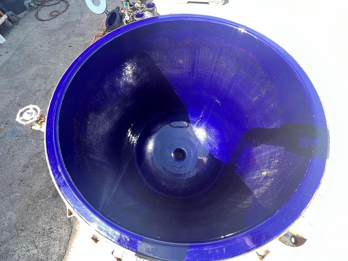 Used Reactor, 100 Gallon, Glass Lined, De Dietrich, 150 PSI, Jacketed, Agitated #S744732