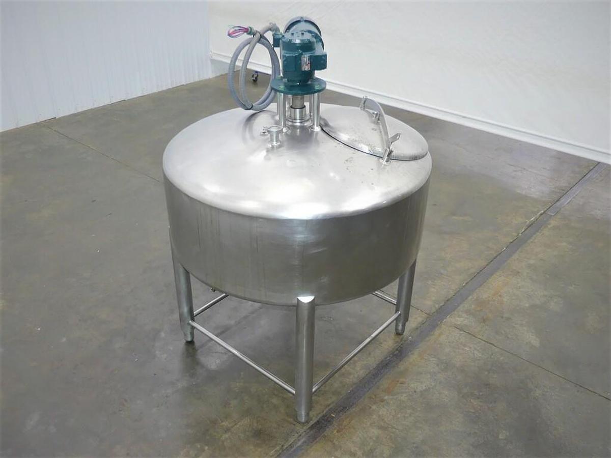 Used Tank, 200 Gallon, Stainless Steel, Agitated, Crepaco, Side & Bottom Sweep Agitation, #5991727