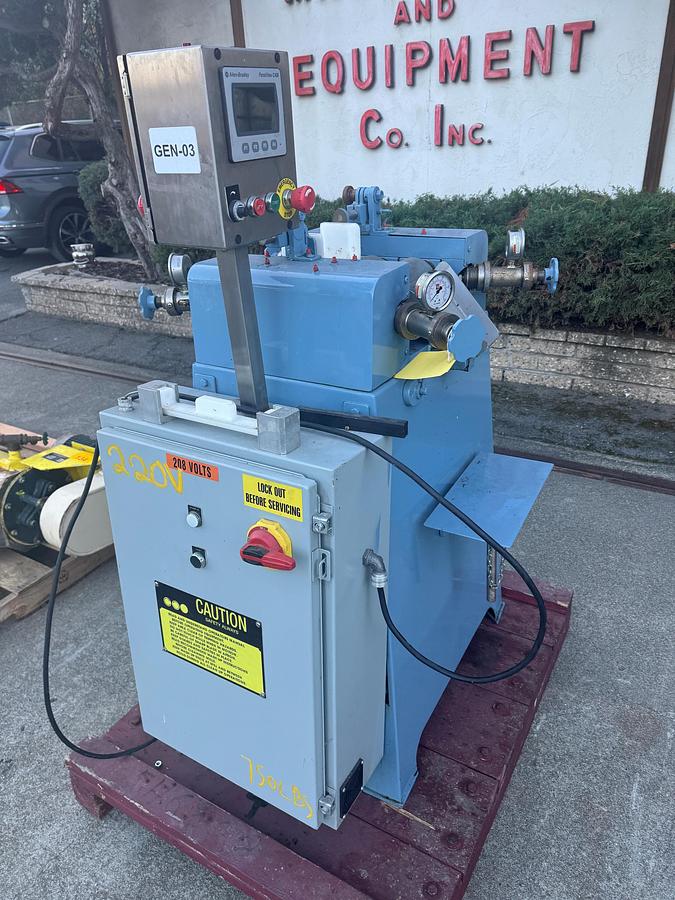 Used Mill, Roll, 3-Roll, 3.5" x 7.5", Stainless Steel, Cored Rolls, AB Controls, #5991656