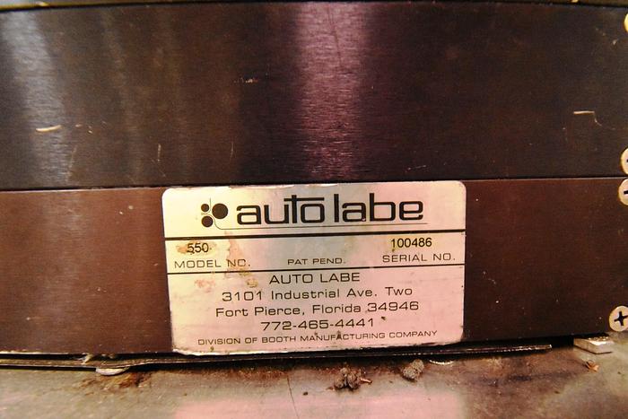 Used Labeler, Front & Back, Auto Labe, Model 550 #5991151