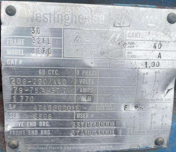 Used Mixer, Ribbon, 210 Cubic Feet, Stainless Steel, 30 HP, Double Ribbon #S744804