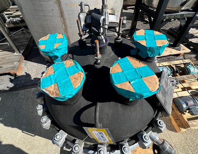 Used Reactor, 100 Gallon, Glass Lined, De Dietrich, 150 PSI, Jacketed, Agitated #S744732