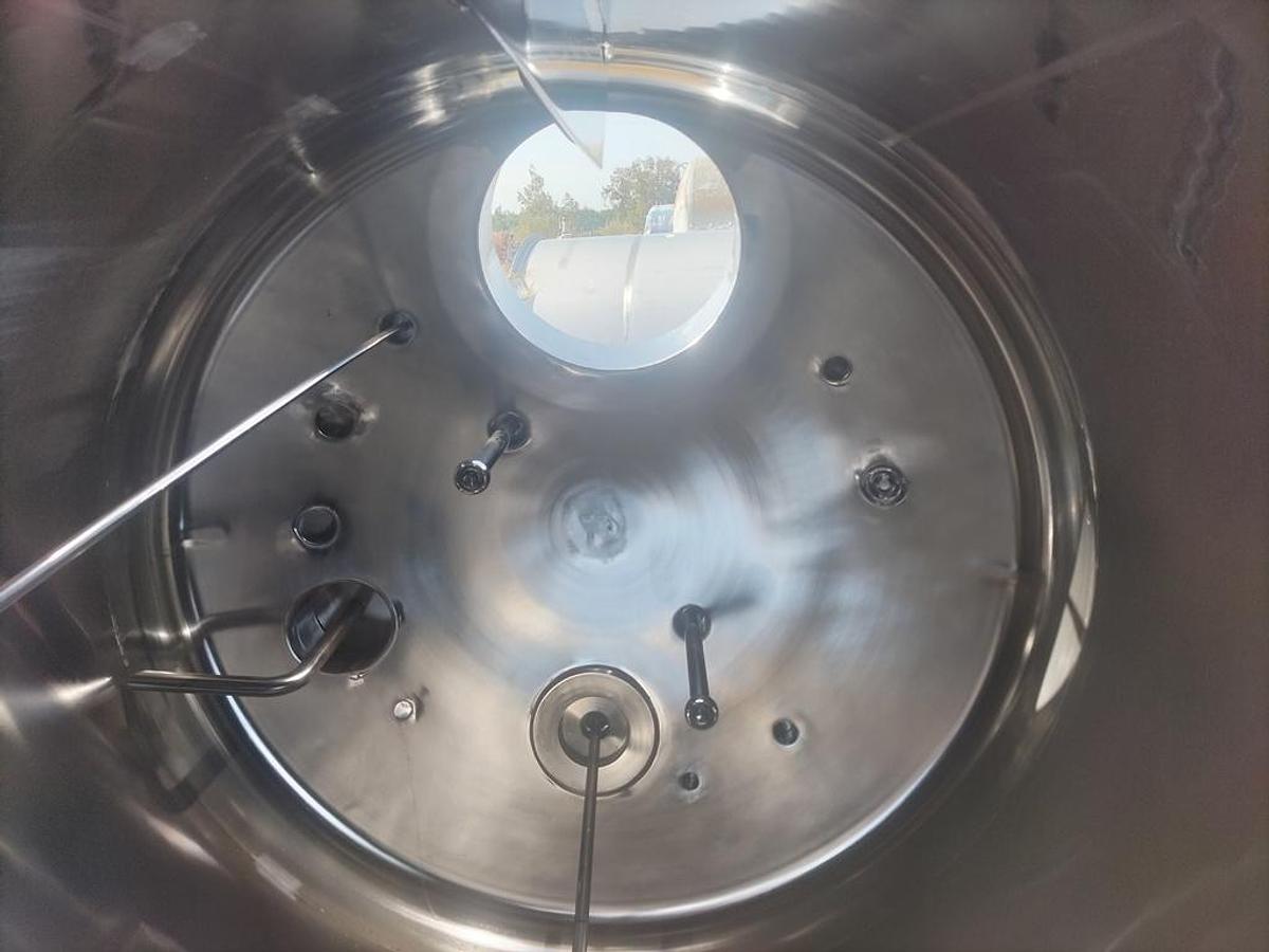 Used Tank, 1,320 Gallon (5,000 Liter), Jacketed, Agitated, 316L Stainless Steel, 100 PSI, #5991478