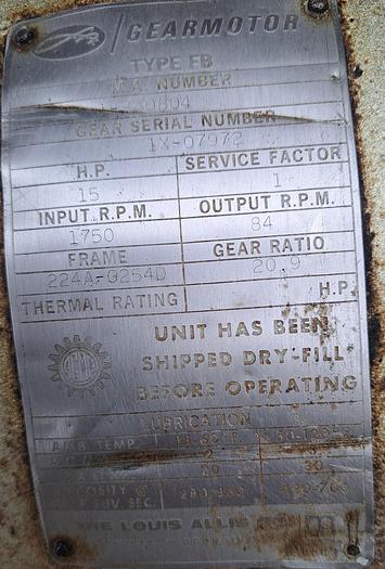 Used Mixer, Ribbon, 35 Cubic Feet, Stainless Steel, 15 HP, Double #5554503