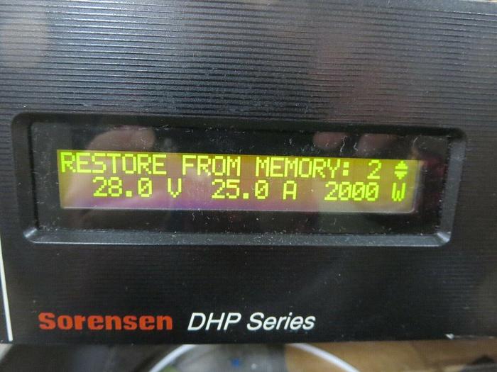 Used Sorensen, DHP40-50M9D, DC Power Supply, In: 200-240 VAC, Out: 0-40 VDC, 0-50 A