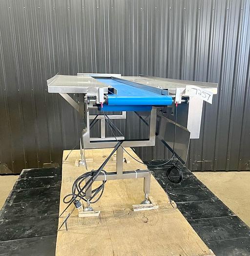 Used USED BELT CONVEYOR, 9" WIDE X 68" LONG, STAINLESS STEEL