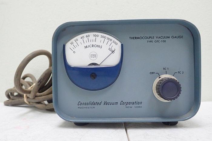 Used Consolidated Vacuum Corporation Type GTC-100 Thermocouple Vacuum Gauge