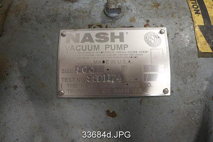 Used Nash SC-3 Vacuum Pump #33684