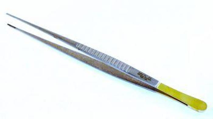 Used Forceps Tissue Dissecting Atraumatic Debakey 6 by 12 Teeth Vascular TC 240mm DIENER 1202E24