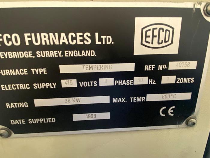 Used 1998 EFCO Furnances Tempering Furnace