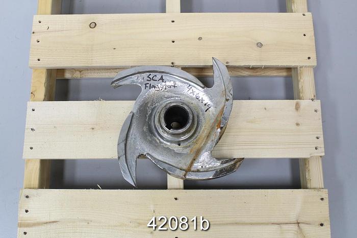 Used Goulds 3175 4x6x14 4-Vane 13" Diameter Stainless Steel Impeller #42081