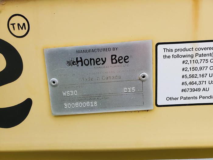Used 30' Honey Bee WS30 Draper Header
