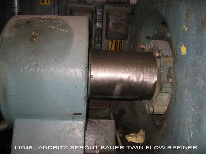 Refurbished Sprout Waldron R42EMAII Twin Flow Refiner, 42", Electro-Mechanically Actuated, Recently Rebuilt, With Guards, Coupling, Pedestal Controls #11046