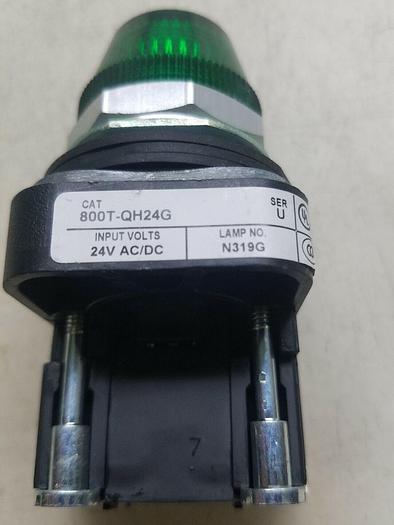 Used ALLEN-BRADLEY 800T-QH24G SER U GREEN PILOT LIGHT 24V